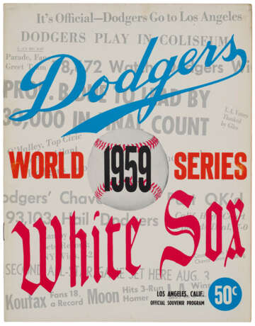 1959 WORLD SERIES PROGRAMS (2) - фото 3