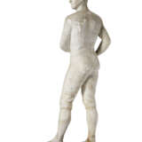AN AMERICAN CARVED CHALKWARE FIGURE OF A BASEBALL PLAYER - photo 5