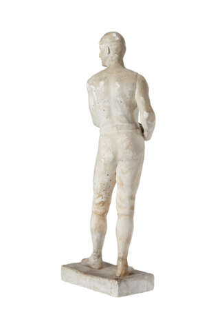 AN AMERICAN CARVED CHALKWARE FIGURE OF A BASEBALL PLAYER - photo 6