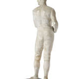 AN AMERICAN CARVED CHALKWARE FIGURE OF A BASEBALL PLAYER - photo 6