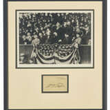 PRESIDENT WILLIAM H. TAFT AUTOGRAPHED DISPLAY PIECE - photo 1