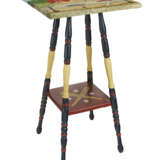A "COOPERSTOWN, N.Y." FOLK ART PAINTED SIDE TABLE - photo 2