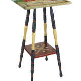 A "COOPERSTOWN, N.Y." FOLK ART PAINTED SIDE TABLE - фото 2