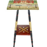 A "COOPERSTOWN, N.Y." FOLK ART PAINTED SIDE TABLE - photo 3