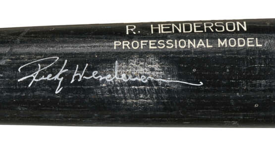 RICKEY HENDERSON AUTOGRAPHED PROFESSIONAL MODEL BASEBALL BAT C.1986 (PSA/DNA GU 8) - Foto 4