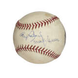 JUNE 13, 2003 ROGER CLEMENS AUTOGRAPHED AND INSCRIBED 300TH WIN AND 4,000TH CAREER STRIKEOUT GAME USED BASEBALL (PSA/DNA) - photo 1