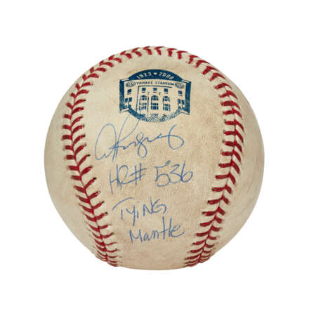 ALEX RODRIGUEZ AUTOGRAPHED GAME USED BASEBALLS FROM HIS 534TH AND 536TH CAREER HOME RUN GAMES (MLB AUTHENTICATION) - фото 2