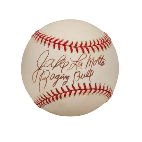 JAKE LAMOTTA "RAGING BULL" SINGLE SIGNED BASEBALL - Foto 1