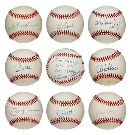 COLLECTION OF (9) 3,000 HIT CLUB MEMBER SINGLE SIGNED BASEBALLS - Foto 1