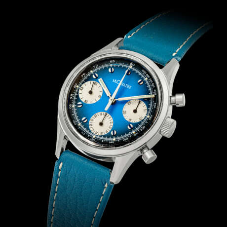 LECOULTRE . AN ATTRACTIVE STAINLESS STEEL CHRONOGRAPH WRISTWATCH WITH SWEEP CENTRE SECONDS - Foto 1
