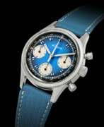 Vorkriegskunst. LECOULTRE . AN ATTRACTIVE STAINLESS STEEL CHRONOGRAPH WRISTWATCH WITH SWEEP CENTRE SECONDS