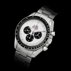 OMEGA. A STAINLESS STEEL LIMITED EDITION CHRONOGRAPH WRISTWATCH WITH BRACELET