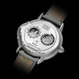 VINCENT BERARD. AN 18K WHITE GOLD LEFT HANDED SEMI-SKELETONISED WRISTWATCH WITH DAY, MOON PHASES AND POWER RESERVE - фото 2