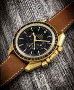 Omega. OMEGA. A VERY RARE 18K GOLD LIMITED EDITION CHRONOGRAPH WRISTWATCH