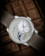 Phase de lune. F.P. JOURNE. A PLATINUM AUTOMATIC WRISTWATCH WITH MOON PHASES, POWER RESERVE AND DATE