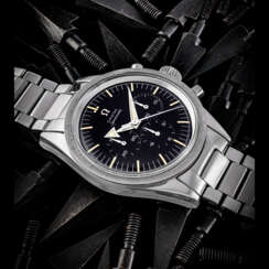 OMEGA. A VERY RARE STAINLESS STEEL CHRONOGRAPH WRISTWATCH WITH BRACELET