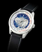 Ewiger Kalender. JAEGER-LECOULTRE. A STAINLESS STEEL AUTOMATIC WORLD TIME WRISTWATCH WITH DEADBEAT SECONDS