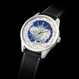 JAEGER-LECOULTRE. A STAINLESS STEEL AUTOMATIC WORLD TIME WRISTWATCH WITH DEADBEAT SECONDS - Foto 1