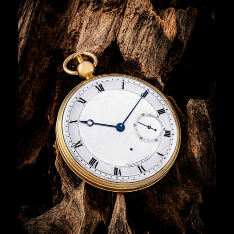 BREGUET. A VERY RARE AND HISTORICALLY IMPORTANT 18K GOLD HALF QUARTER REPEATING POCKET WATCH WITH SECRET PORTRAIT COMPARTMENT, SOLD TO PAULINE BONAPARTE, PRINCESS BORGHESE, SISTER OF NAPOLEON BONAPARTE - photo 2