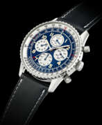 Datumsanzeige. BREITLING. A STAINLESS STEEL AUTOMATIC CHRONOGRAPH WRISTWATCH WITH DATE