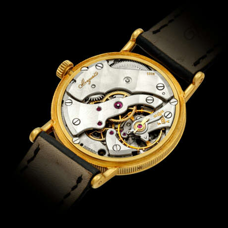 BREGUET. AN 18K GOLD TRIPLE CALENDAR WRISTWATCH WITH MOON PHASES AND FRENCH CALENDAR - Foto 3