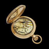 PATEK PHILIPPE. AN EXTREMELY RARE 18K PINK GOLD MINUTE REPEATING POCKET WATCH WITH ENAMEL DIAL - Foto 5