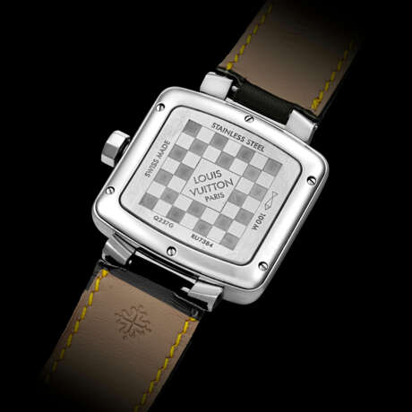 LOUIS VUITTON. A STAINLESS STEEL DUAL TIME WRISTWATCH - фото 2