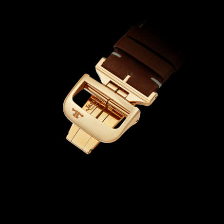 JAEGER-LECOULTRE. A RARE 18K PINK GOLD LIMITED EDITION AUTOMATIC TOURBILLON WRISTWATCH WITH DUAL TIME AND DATE - photo 3