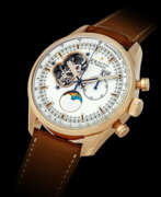 Zenith. ZENITH. AN 18K PINK GOLD AUTOMATIC SEMI-SKELETONISED CHRONOGRAPH WRISTWATCH WITH DATE AND MOON PHASES