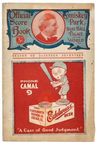 EXTREMELY RARE 1917 WORLD SERIES PROGRAM AT CHICAGO (GAME #1 AT CHICAGO) ("SHOELESS" JOE JACKSON`S FIRST WORLD SERIES) - photo 1