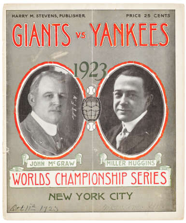 1923 WORLD SERIES PROGRAM (AT POLO GROUNDS) - фото 1