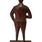 A CARVED WOOD FIGURE OF A BASEBALL PLAYER - photo 2