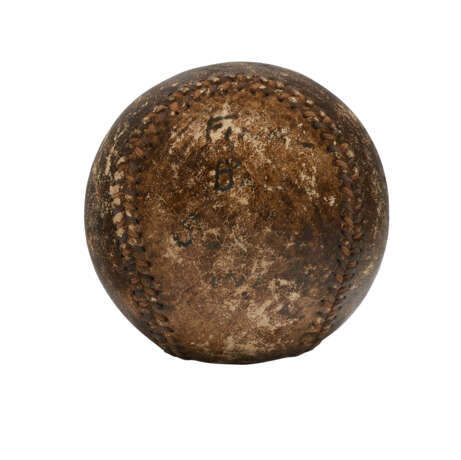 1906 WORLD SERIES GAME USED BASEBALL SIGNED BY ED WALSH AND MORDECAI "THREE FINGER" BROWN (EX-HELMS MUSEUM COLLECTION)(PSA/DNA) - фото 2