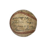 IMPORTANT KANSAS CITY MONARCHS AND HOMESTEAD GRAYS NEGRO LEAGUE AUTOGRAPHED BASEBALL WITH JOSH GIBSON AND SATCHEL PAIGE C.1942 (PSA/DNA)(EX-DAVID WELLS COLLECTION) - photo 4