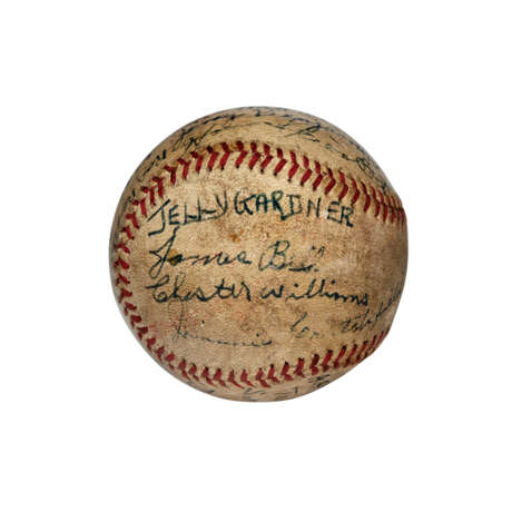 IMPORTANT KANSAS CITY MONARCHS AND HOMESTEAD GRAYS NEGRO LEAGUE AUTOGRAPHED BASEBALL WITH JOSH GIBSON AND SATCHEL PAIGE C.1942 (PSA/DNA)(EX-DAVID WELLS COLLECTION) - Foto 5