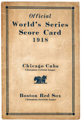 VERY SCARCE 1918 WORLD SERIES PROGRAM AT CHICAGO - photo 1