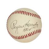 HIGH CONDITION GRADE ROGERS HORNSBY SINGLE SIGNED BASEBALL (PSA/DNA 8.5 NM-MT+) - photo 1