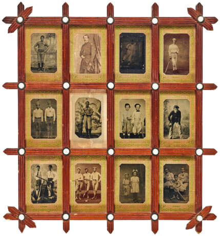 GLADSTONE COLLECTION OF BASEBALL RELATED TIN TYPES AND CARTE DE VISITES C.1850-80S - Foto 1