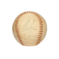 9/28/1974 NOLAN RYAN AUTOGRAPHED AND INSCRIBED BASEBALL ATTRIBUTED TO HIS FOURTH NO HIT GAME (TYING SANDY KOUFAX FOR MLB RECORD)(PSA/DNA)