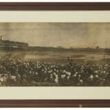 RARE MAMMOTH 1907 WORLD SERIES PANORAMIC PHOTOGRAPH: TY COBB AT BAT BY GEORGE LAWRENCE - photo 1