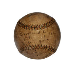JOHNNY EVERS AUTOGRAPHED APRIL 27, 1922 FINAL GAME BASEBALL (SECOND RETIREMENT)(EVERS FAMILY PROVENANCE)(PSA/DNA)