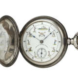 AN AMERICAN SILVER POCKET WATCH - photo 1