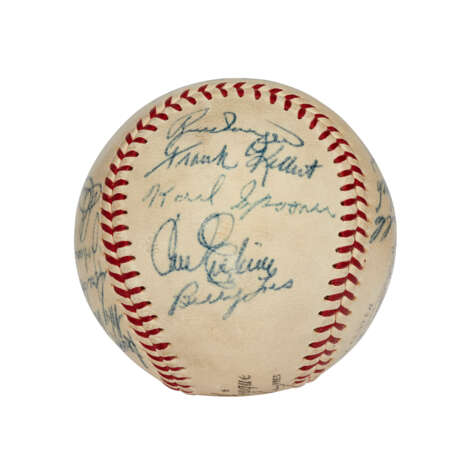 OUTSTANDING 1955 BROOKLYN DODGERS TEAM AUTOGRAPHED BASEBALL (WORLD CHAMPIONS)(PSA/DNA 8 NM-MT) - Foto 4