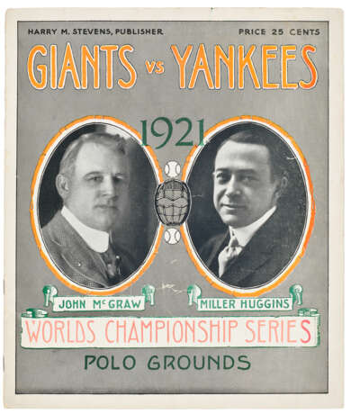 1921 WORLD SERIES PROGRAM (AT POLO GROUNDS) - Foto 1