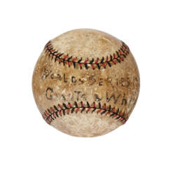 Vintage game used baseball with attribution to 1917 World Series