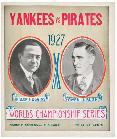 1927 WORLD SERIES PROGRAM SCORED FOR THE CLINCHING GAME (AT NEW YORK) - Foto 1