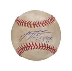 MAY 7, 2011 JUSTIN VERLANDER AUTOGRAPHED NO HITTER GAME USED BASEBALL (MLB AUTHENTICATION)