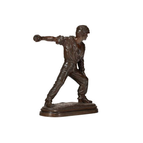 THREE BRONZE FIGURES OF A PITCHER, A STRIKER, AND A NEWSBOY - фото 6