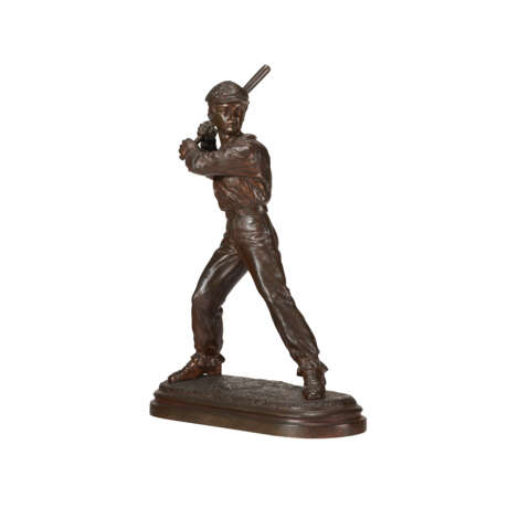 THREE BRONZE FIGURES OF A PITCHER, A STRIKER, AND A NEWSBOY - фото 10