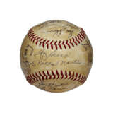 1956 NEW YORK YANKEES TEAM AUTOGRAPHED BASEBALL USED IN DON LARSEN`S WORLD SERIES PERFECT GAME (DON LARSEN PROVENANCE)(WORLD CHAMPIONS)(PSA/DNA) - photo 4